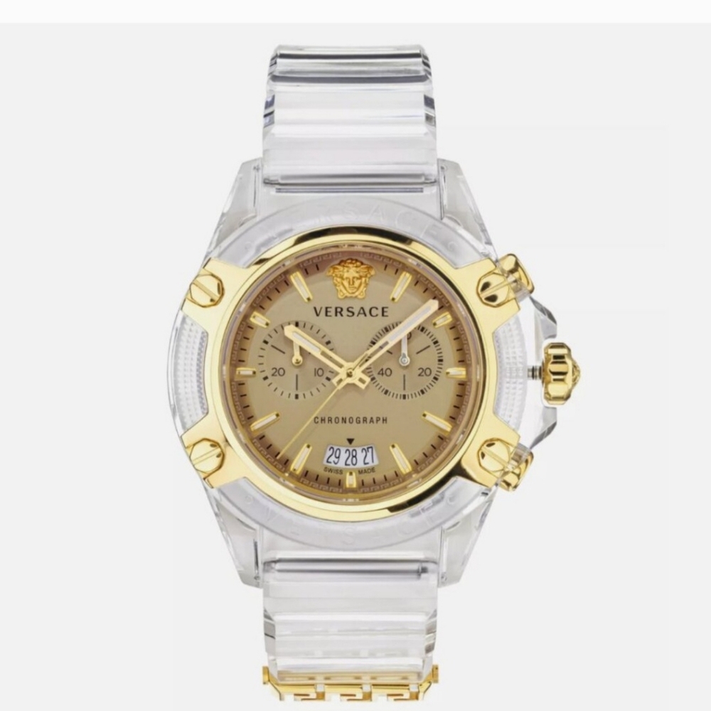 Versace active icon Gold and Silver watch